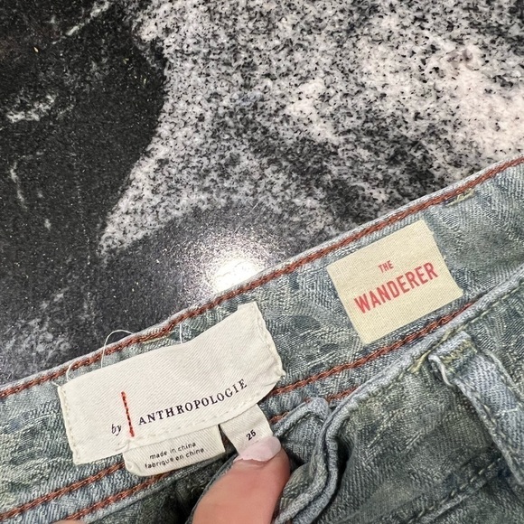 ANTHROPOLOGIE the Wanderer sage blue skinny textured jeans - Picture 4 of 11